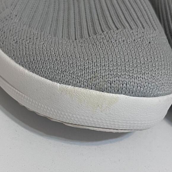 FitFlop Womens Uberknit Ballerina Flats Size 8.5 Gray Slip‎ On Knit Toning Shoes